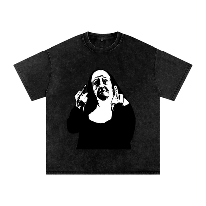 Snow Washed Oversized Cotton T-Shirt