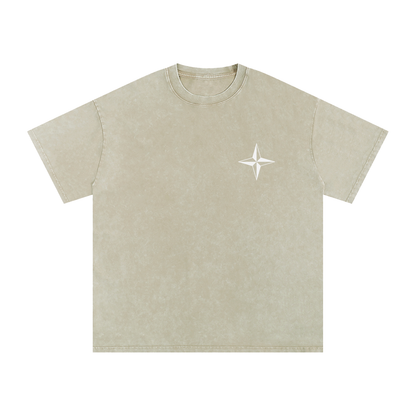 Snow Washed Oversized Cotton T-Shirt