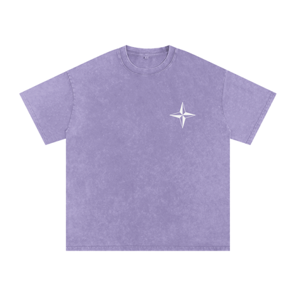 Snow Washed Oversized Cotton T-Shirt