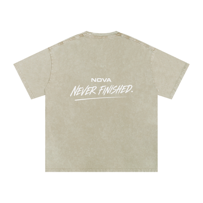 Snow Washed Oversized Cotton T-Shirt